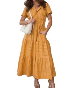 Women's Boho A-line Flowy Maxi Dress (Buy 2 Free Shipping)