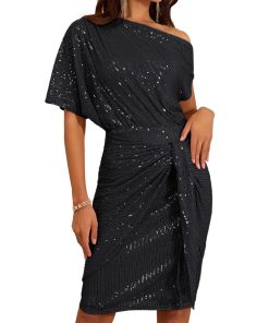 Women's Off Shoulder Sequins Bodycon Dress (Buy 2 Free Shipping)