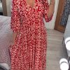 2024 New Bohemian Casual Print V-neck Long Dress (Buy 2 Free Shipping)