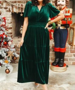 2024 New Women‘s Velvet Tiered Maxi Dress (Buy 2 Free Shipping)