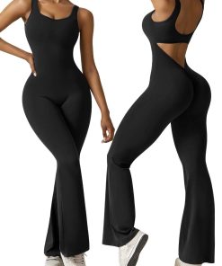 Women's Sleeveless Backless Flare Jumpsuits (Buy 2 Free Shipping)
