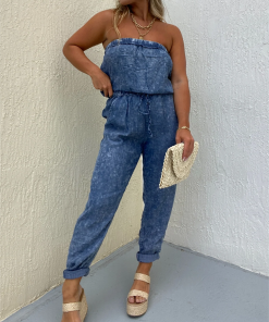 2024 New Women's Strapless Denim Jumpsuit (Buy 2 Free Shipping)