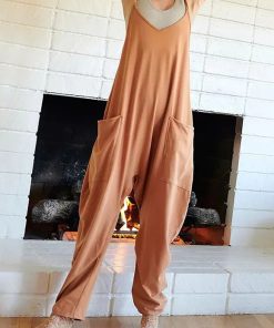 New Wide Leg Jumpsuit with Pockets (Buy 2 Free Shipping)