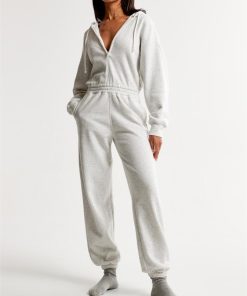 2024 New Women's Long Sleeve Fleece Jumpsuit (Buy 2 Free Shipping)