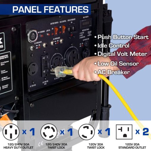 13000-Watt Gas Powered Portable Generator - Image 3