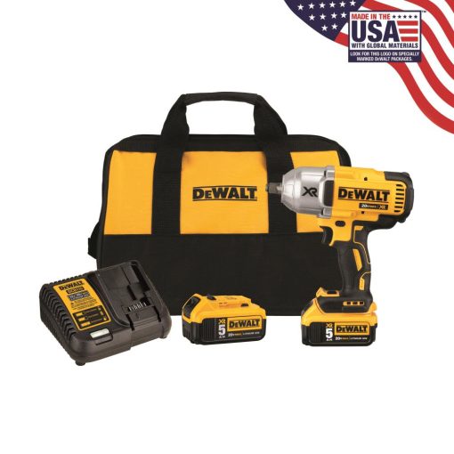 DCF899HP2-20V MAX* XR Brushless High Torque 1/2" Impact Wrench Kit w/Hog Ring Anvil *Maximum initial battery voltage (measured without a workload) is 20 volts. Nominal voltage is 18.