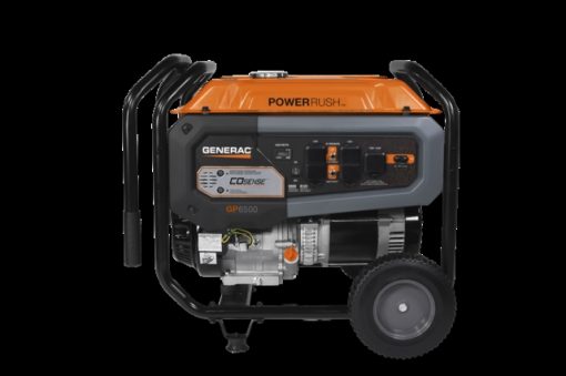 GENERAC GP 7680 Portable Generator, 54.2, 27.1 A, 120/240 V, Oil, 6.9 gal Tank, 10.5 hr Run Time, Recoil Start - Image 2