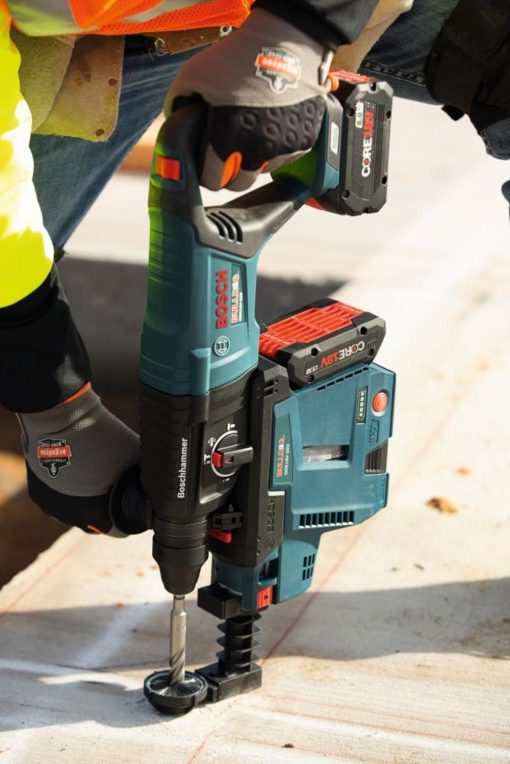 18V EC Brushless SDS-plus® Bulldog™ 1 In. Rotary Hammer Kit with Mobile Dust Extractor and (2) CORE18V Batteries - Image 5