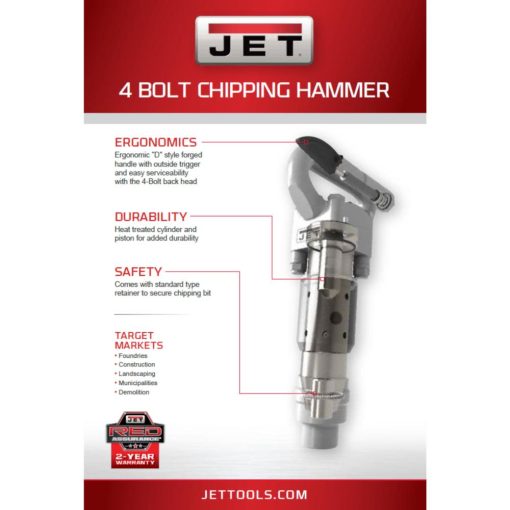 4 In 4-Bolt Chipping Hammer Round Shank - Image 3