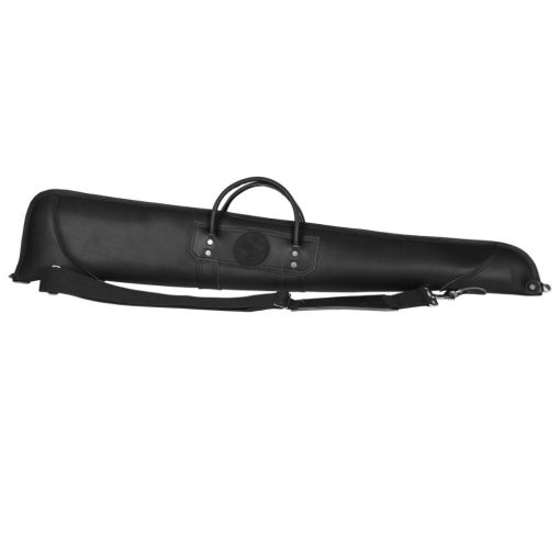 49 In. L Black Smooth Leather Shotgun Case Without Scope
