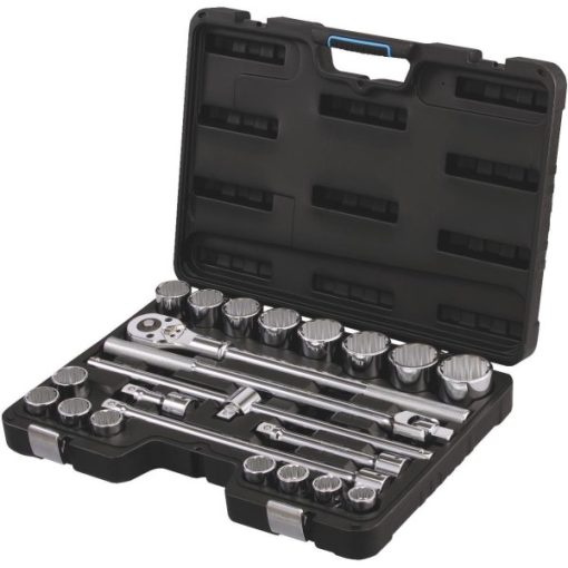 Channellock Standard 3/4 In. Drive 12-Point Shallow Ratchet & Socket Set (23-Piece)