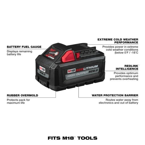 Milwaukee M18 String Trimmer Kit & 16" Chainsaw Kit with XC 6Ah Battery Bundle - Image 3