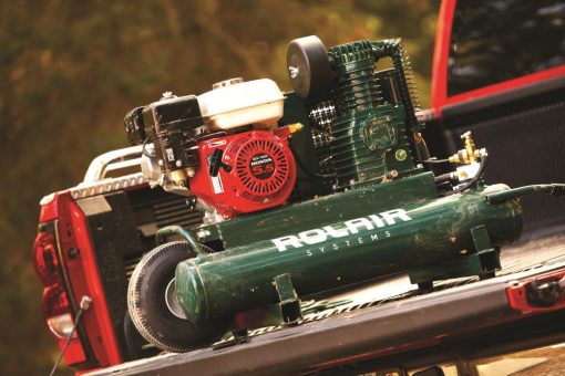 5.5 HP Honda, 9.3 CFM@90PSI, 9 Gall Twin Tank Compressor - Image 3