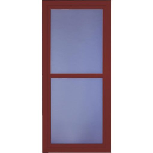 Larson Easy Vent 146 Series 36 In. W x 81 In. H x 1-7/8 In. Thick Cranberry Full View Aluminum Storm Door