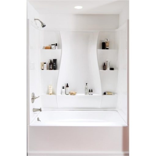 Delta Classic 400 60 In. L x 33 In. W x 18 In. D Left Drain Bathtub in White