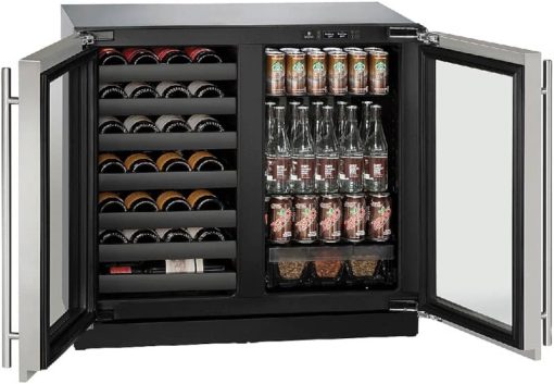 U-Line 3000 Series 36" Stainless Frame With Lock Dual-Zone Beverage Center - Image 2
