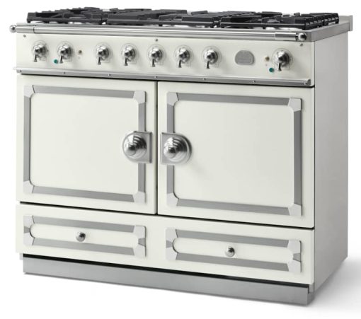 La Cornue CornuFe 110 43" Pure White With Satin Chrome Dual Fuel Range - Image 2
