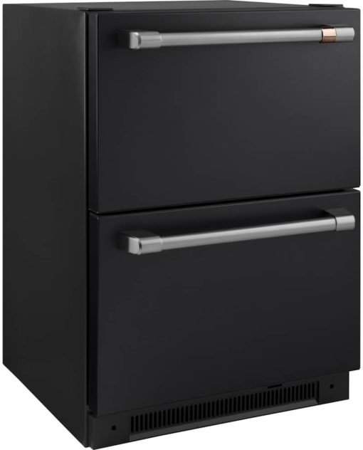 Cafe 5.7 Cu. Ft. Matte Black With Brushed Stainless Built-In Dual-Drawer Refrigerator - Image 2
