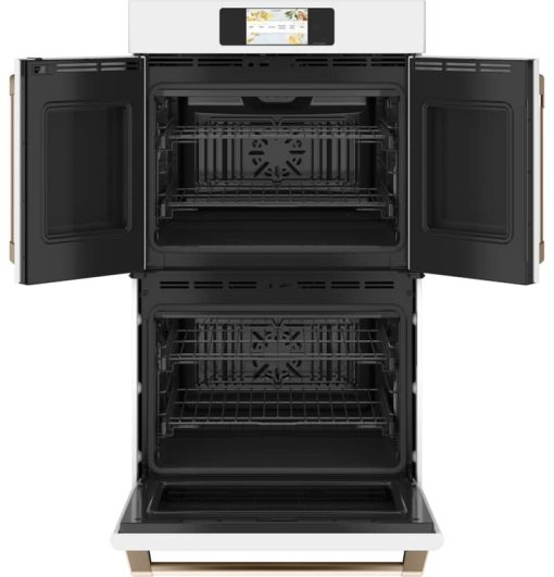 Cafe Professional Series 30" Matte White Smart Built-In Convection French-Door Double Wall Oven - Image 2