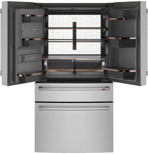 Cafe ENERGY STAR 27.6 Cu. Ft. Stainless Steel With Brushed Stainless Smart 4Door French-Door Refrigerator - - Image 3