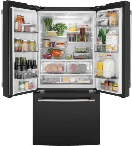 Cafe ADA 18.6 Cu. Ft. Matte Black Counter-Depth French-Door Refrigerator - Image 2