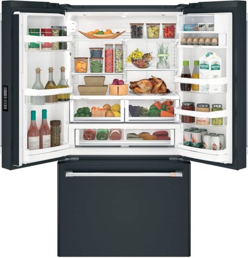 Cafe 23.1 Cu. Ft. Matte Black Counter-Depth French Door Refrigerator - Image 2