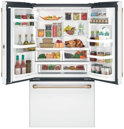 Cafe 23.1 Cu. Ft. Matte White Counter-Depth French Door Refrigerator - Image 2