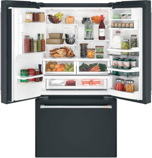 Cafe ADA 22.2 Cu. Ft. Matte Black Smart Counter-Depth French Door Refrigerator With Hot Water Dispenser - Image 2