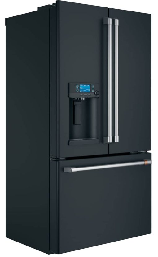 Cafe ADA 22.2 Cu. Ft. Matte Black Smart Counter-Depth French Door Refrigerator With Hot Water Dispenser - Image 4