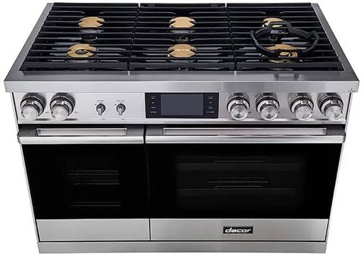 Dacor Contemporary 48" Stainless Steel Pro Dual Fuel Natural Gas Steam Range - Image 3