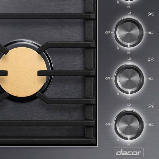Dacor Contemporary 36" Graphite Stainless Steel Natural Gas Cooktop - Image 2