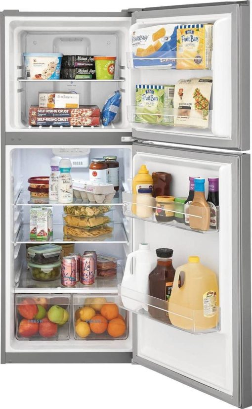 Frigidaire ADA 10.1 Cu. Ft. Brushed Steel Top Freezer Apartment-Size Refrigerator - Image 2