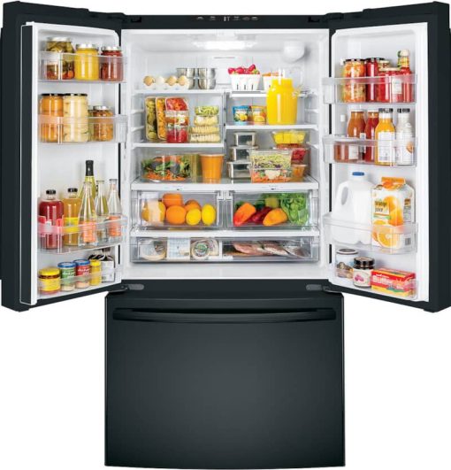 GE ENERGY STAR 27 Cu. Ft. Black French-Door Refrigerator - Image 2