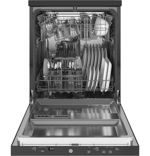 GE 24" Black Portable Dishwasher With Sanitize Cycle - Image 2