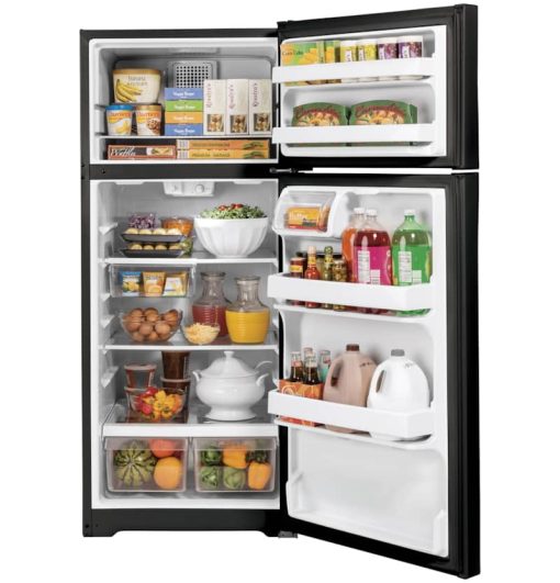 GE ADA ENERGY STAR 16.6 Cu. Ft. Black Top-Freezer Refrigerator - Image 2