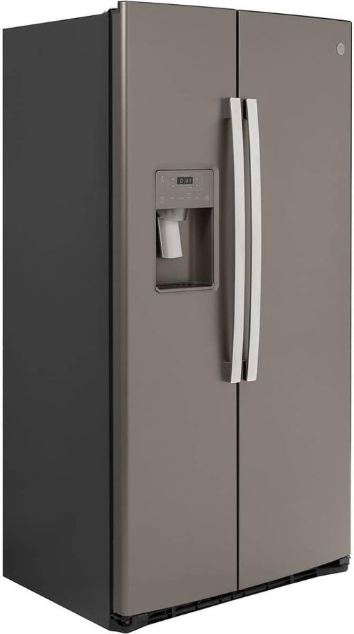 GE 21.8 Cu. Ft. Slate Counter-Depth Side-By-Side Refrigerator - Image 4