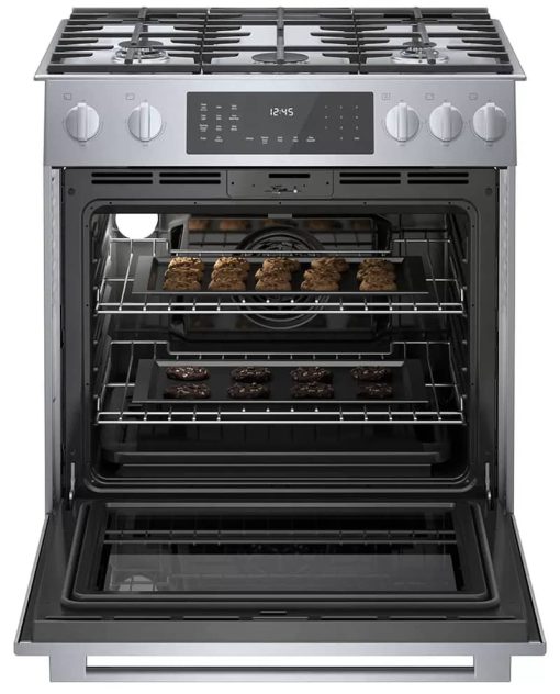 Bosch 800 Series 30" Stainless Steel Dual Fuel Slide-In Range - Image 2
