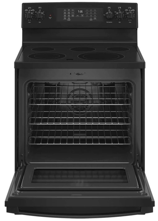 GE 30" Black Freestanding Electric Convection Range With No Preheat Air Fry - Image 2