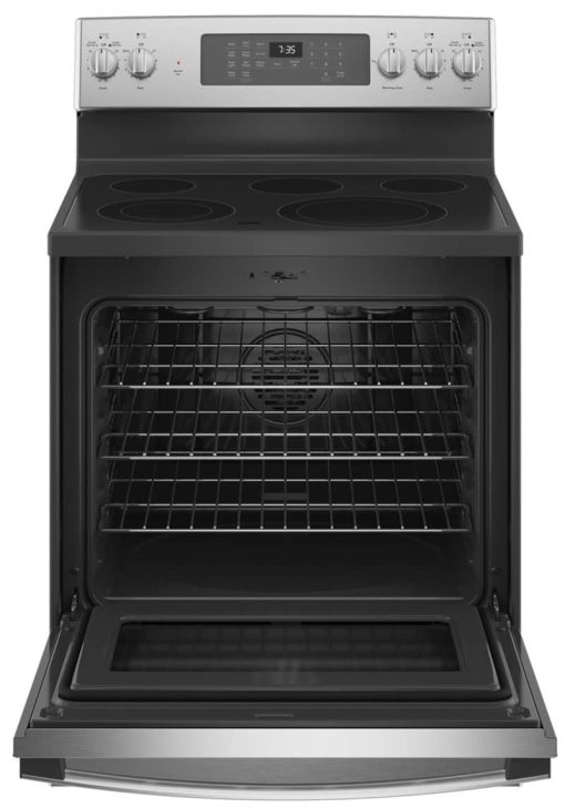 GE 30" Stainless Steel Freestanding Electric Convection Range With No Preheat Air Fry - Image 2