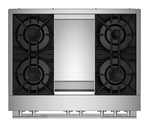 JennAir RISE 36" Stainless Steel Professional-Style Dual-Fuel Range With Chrome-Infused Griddle - Image 4