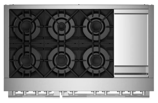 JennAir RISE 48" Stainless Steel Professional-Style Dual-Fuel Range With Chrome-Infused Griddle - Image 4