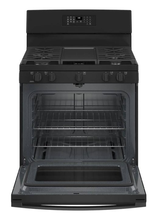 GE 30" Black Freestanding Gas Range - Image 2