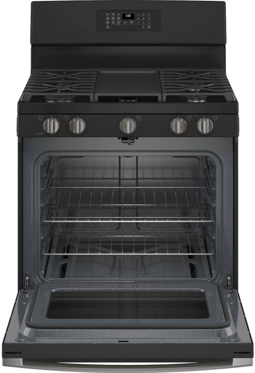 GE 30" Black Slate Freestanding Gas Range - Image 2
