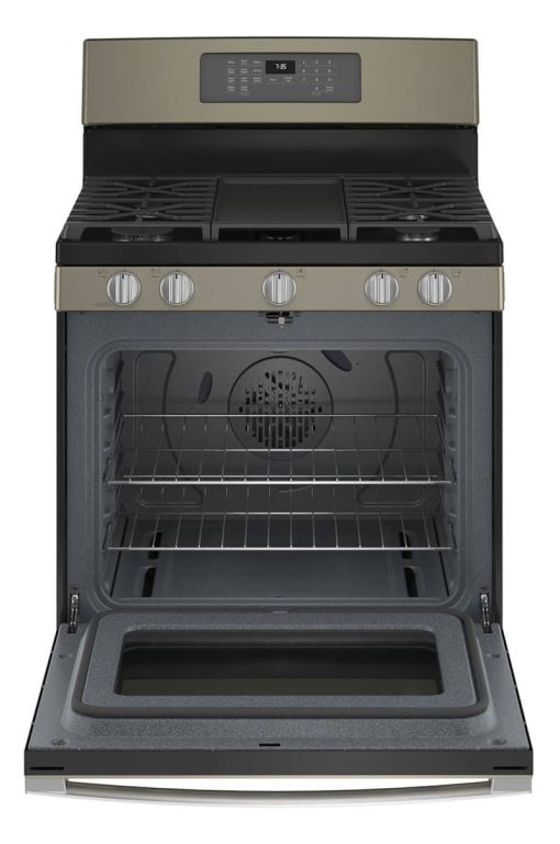 GE 30" Slate Freestanding Gas Convection Range With No Preheat Air Fry - Image 2