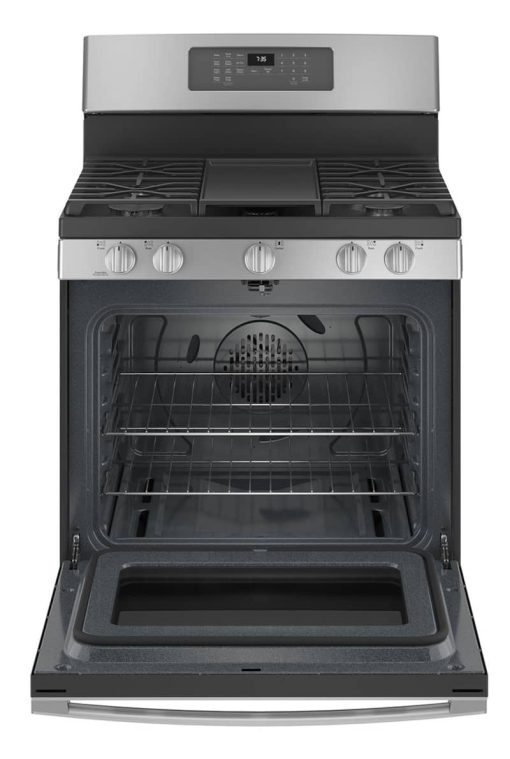 GE 30" Stainless Steel Freestanding Gas Convection Range With No Preheat Air Fry - Image 2