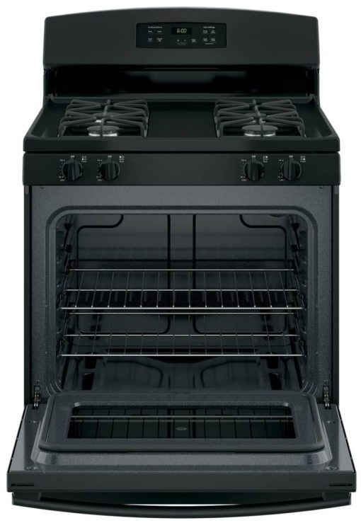 GE 30" Black Freestanding Gas Range - Image 2