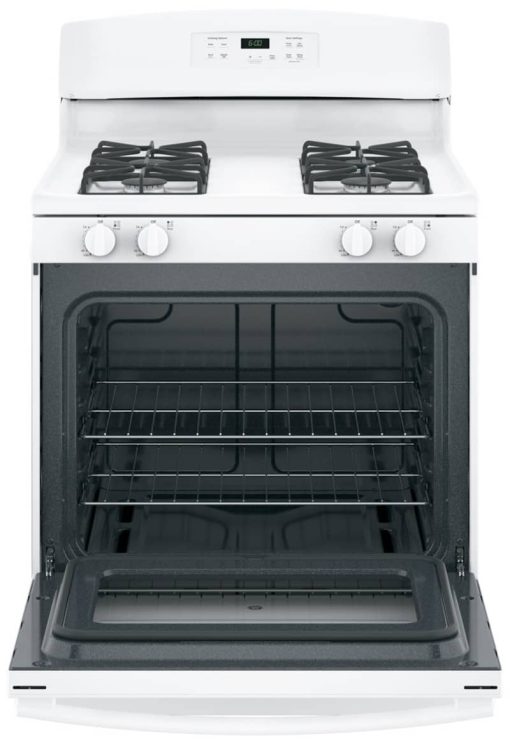 GE 30" White Freestanding Gas Range - Image 2
