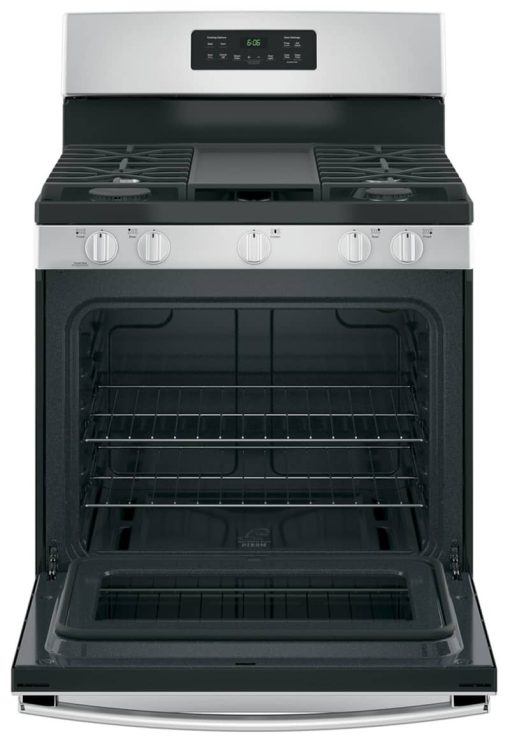 GE 30" Stainless Steel Freestanding Gas Range - Image 2