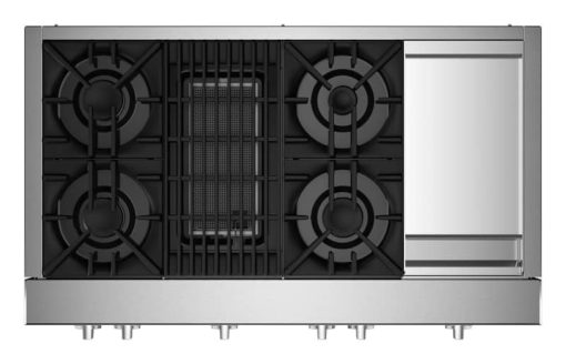 JennAir RISE 48" Stainless Steel Gas Professional-Style Rangetop With Chrome-Infused Griddle And Grill - Image 2