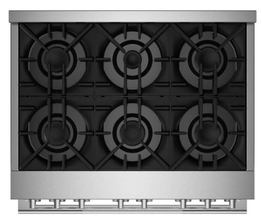 JennAir RISE 36" Stainless Steel Gas Professional-Style Range - Image 4